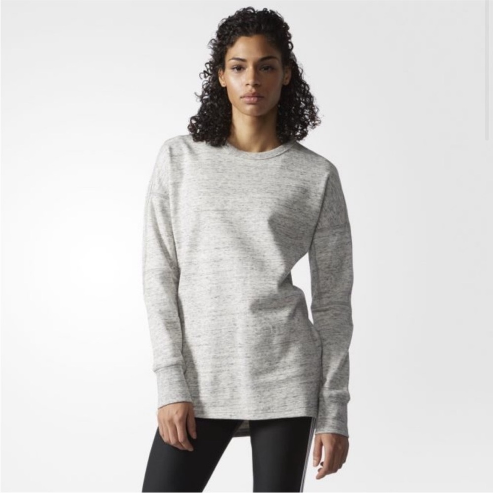 Adidas Reigning Champ Terry Crewneck Sweatshirt in Heather Gray